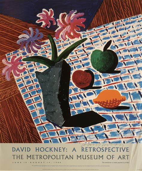 David Hockney, Still Life With Flowers, 1988 - Vintage Poster For Sale