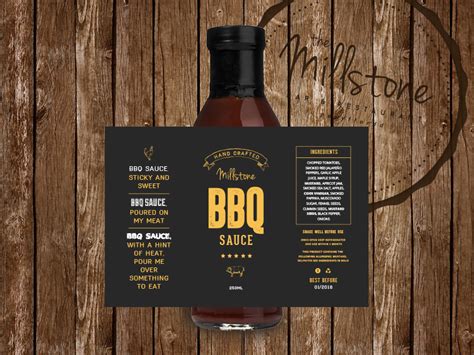 Sauce Bottle Label Template