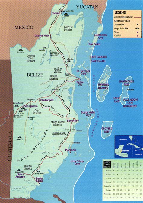 Map Of Belize Mayan Ruins - China Map Tourist Destinations