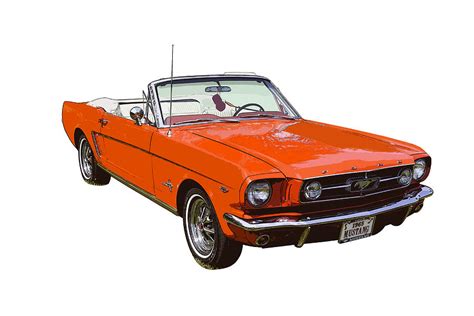 1965 Red Convertible Ford Mustang - Classic Car Photograph by Keith ...