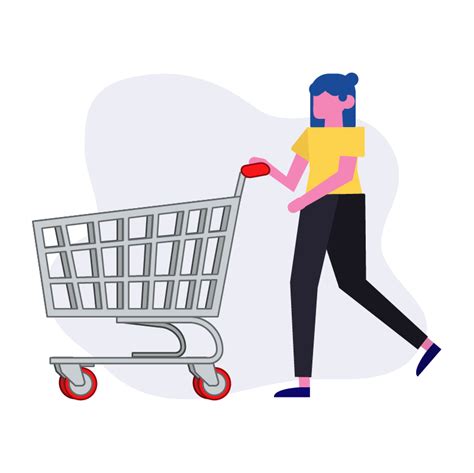 Person & Shopping Cart: Free Download Of A Person Shopping Illustration