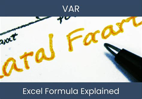 Learn Excel Formulas with VAR