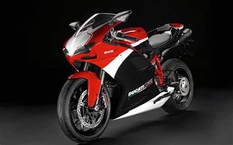 Red and white Ducatti sportbike, vehicle, motorcycle, Ducati 848 ...