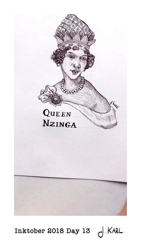 'Strong Women Portraits - Queen Nzinga' An illustrative series by Julia ...