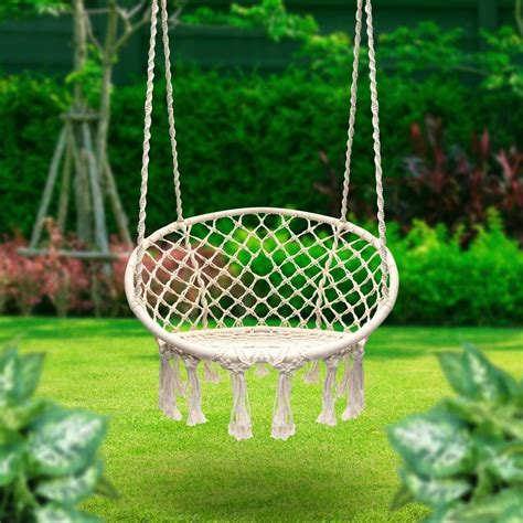 Sorbus Hammock Chair Macrame Swing, 265 Pound Capacity | Overstock.com ...