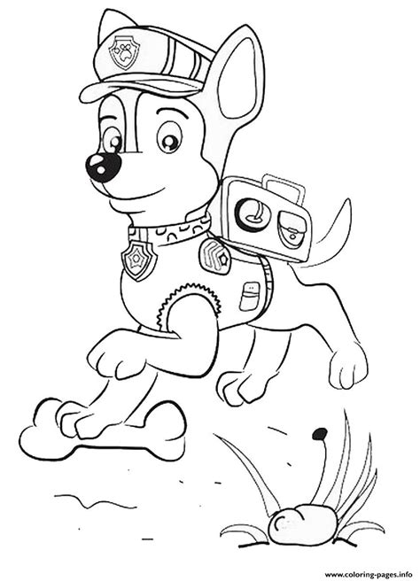 Pawpatrol Chase Coloring Pages Print Out Paw Patrol Chase Coloring ...