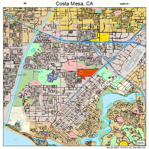 Costa Mesa California Street Map 0616532