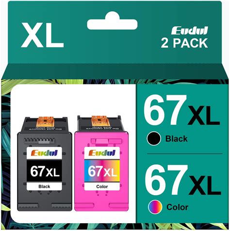 Amazon.com: Eudul 67XL Ink Cartridges Black Color Combo Pack ...