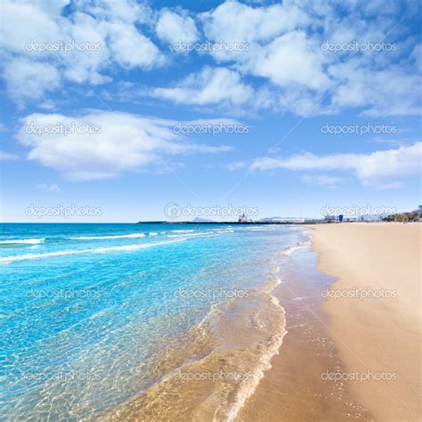 Playa de Gandia en Valencia Mediterráneo España — Foto de stock ...