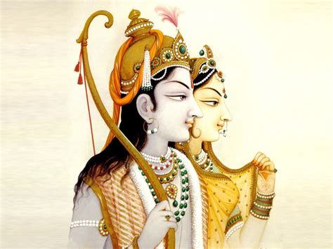 Lord Rama And Sita Paintings - 1600x1200 Wallpaper - teahub.io