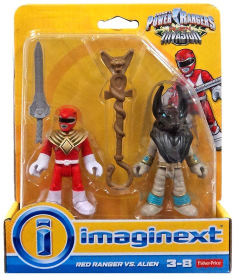 Fisher Price Power Rangers Imaginext Alien Invasion Red Ranger vs Alien ...