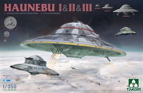 1/350 Takom Haunebu I, II, III German Flying Saucer UFO Model Kit ...