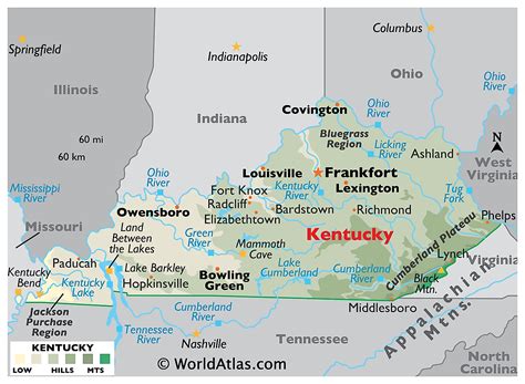 Mapas de Kentucky - Atlas del Mundo