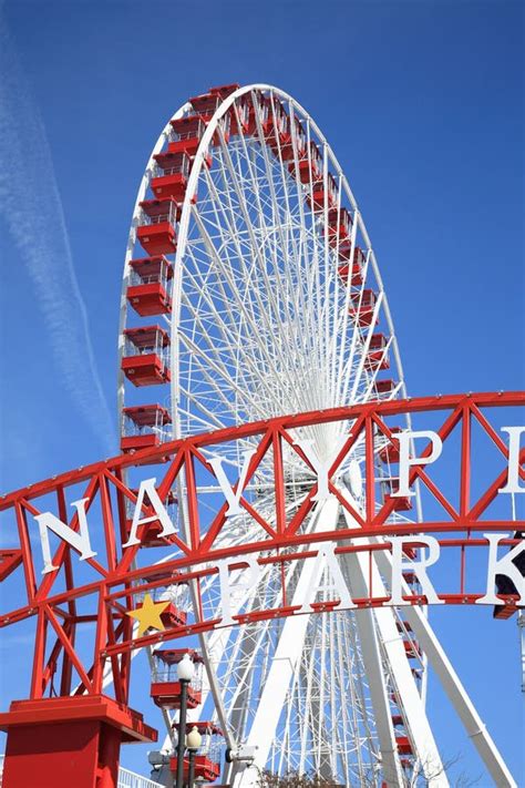 Chicago Navy Pier Ferris Wheel Stock Photo - Image of colors, chicago ...