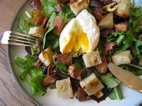 Salad Lyonnaise with Candied Salmon