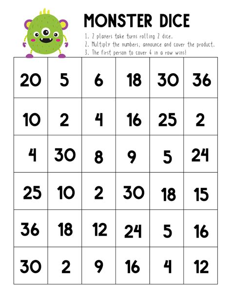 Free Printable Monster Math Practice Games | It's a Mother Thing