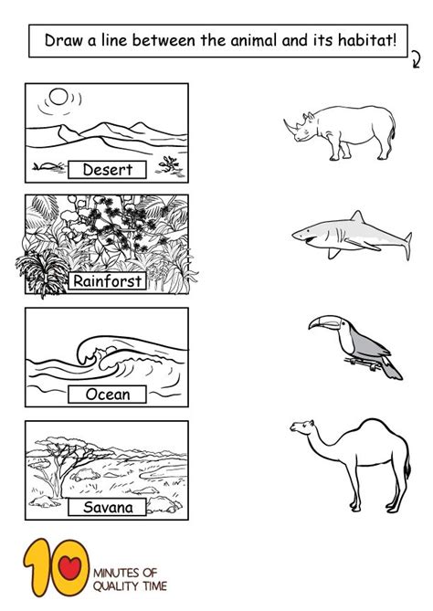 Animal Habitats Worksheets | Planet Earth #5