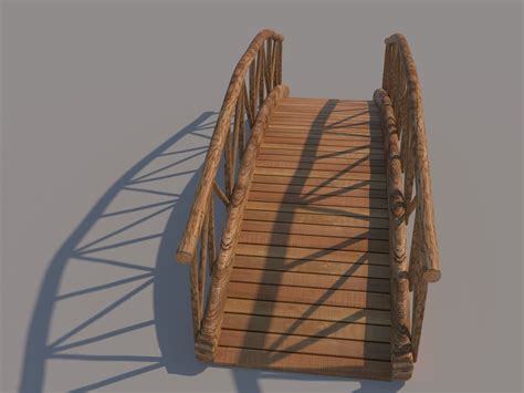 Log Bridge 3D model | CGTrader