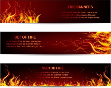 Fire Banner Design-vector Banner-free Vector Free Download