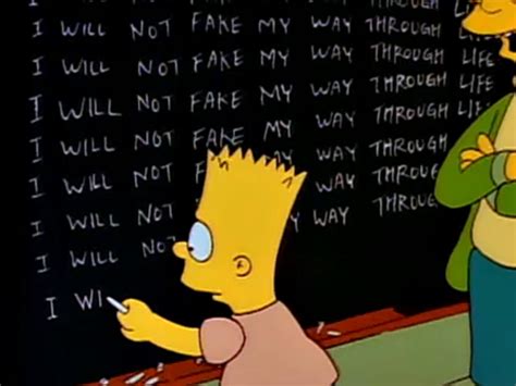 Bart Simpson's Chalkboard Gag – 'Bart Gets an F' - CBS San Francisco