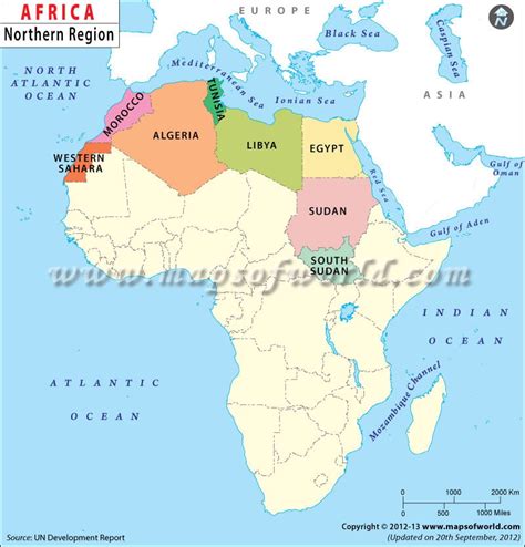 North Africa Map, North African Countries