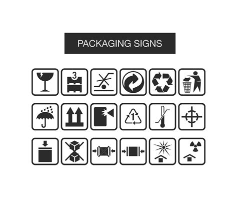 vector illustration of packaging icons set for website and mobile app ...