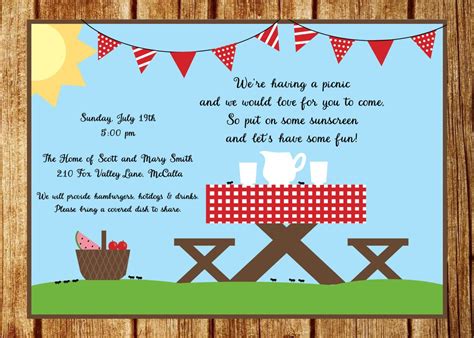 Free Downloadable Picnic Invitation Template Picnic Invitation ...