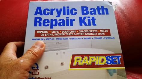 Acrylic Bath Repair Kit/Unboxing & Using/ Rapid Set/How To Repair Holes ...