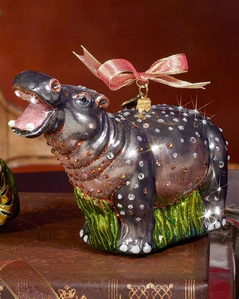 Jay Strongwater Hippo Christmas Ornament | Christmas ornaments, I want ...