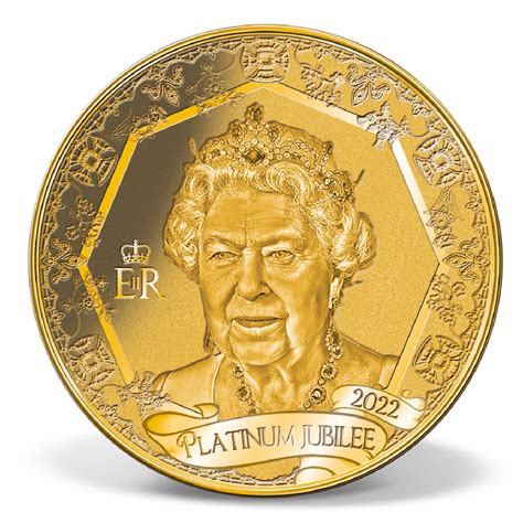 Queen Elizabeth II - Platinum Jubilee Pure Gold Commemorative Coin ...