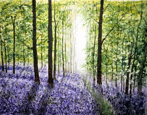 Bluebell Woods | Bluebells, Landscape, Painting projects