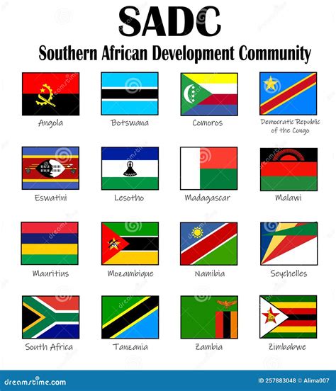 Vector Flags of the Southern African Development Community SADC ...