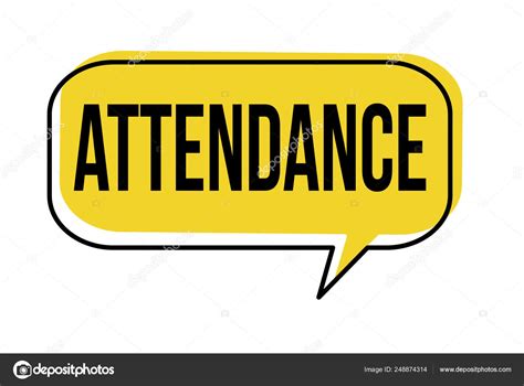 Attendance speech bubble Stock Vector Image by ©roxanabalint #248874314