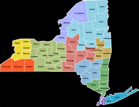 New York County Map Printable