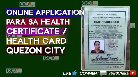 Online na lahat! Paano Kumuha ng Health Card / Certificate sa Quezon ...