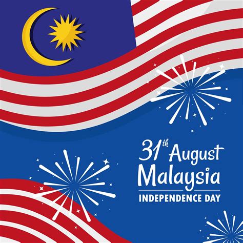 Happy malaysia independence day 4102044 Vector Art at Vecteezy