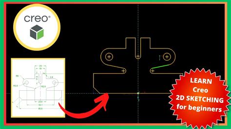 TUTORIAL: How to Create a 2D Sketch in Creo Parametric - YouTube