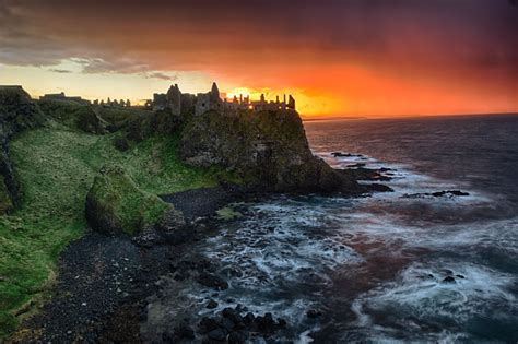 Sunset at Dunluce Castle