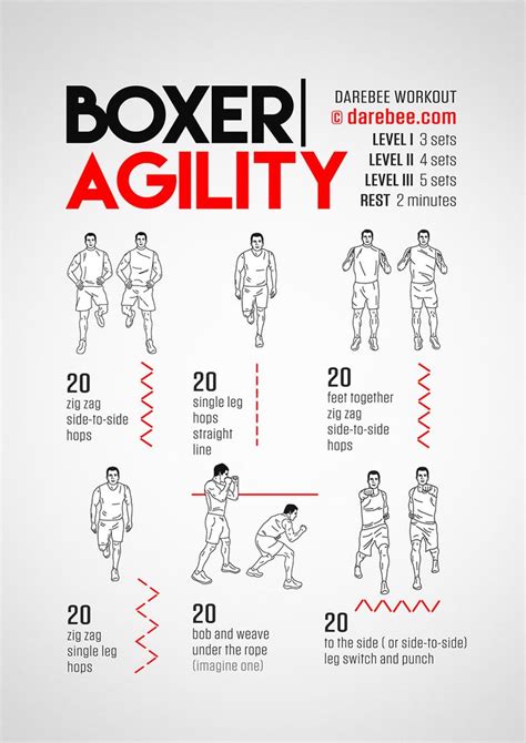 a poster with instructions on how to use the boxer's agility exercise ...