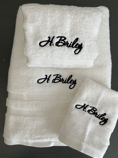 Monogrammed Bath Towel Set Monogrammed 3 Piece Towel Set - Etsy