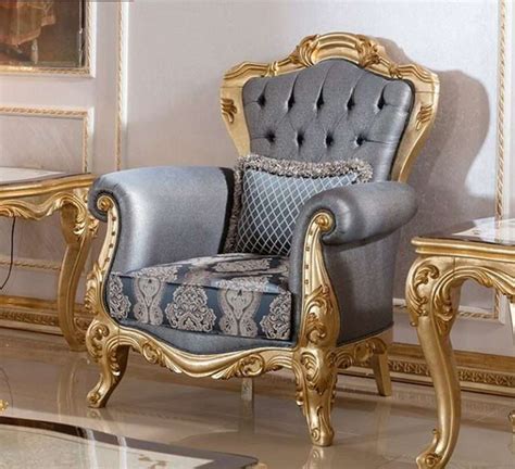 Luxury European style fabric sofa Italian villa living room furniture 13880