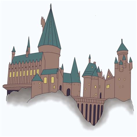 Hogwarts Castle Drawing