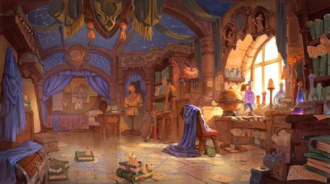 ArtStation - Magic academy student's room