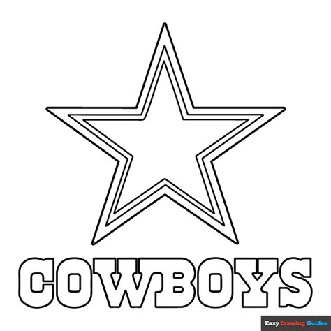 Dallas Cowboys Logo Coloring Page | Easy Drawing Guides