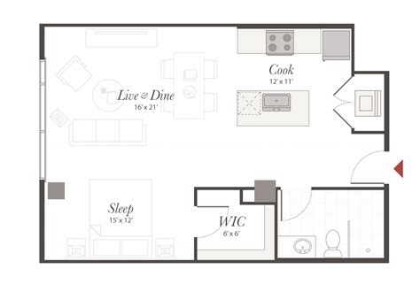 Good Studio Apartment Floor Plans With Dimensions | Viewfloor.co