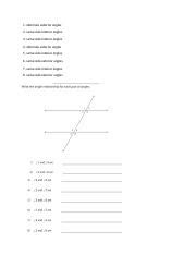 Transversal Worksheet.docx - 1. alternate exterior angles 2. same-side ...