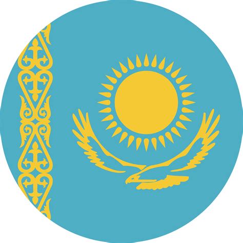 Circle flag of Kazakhstan. 11571249 PNG