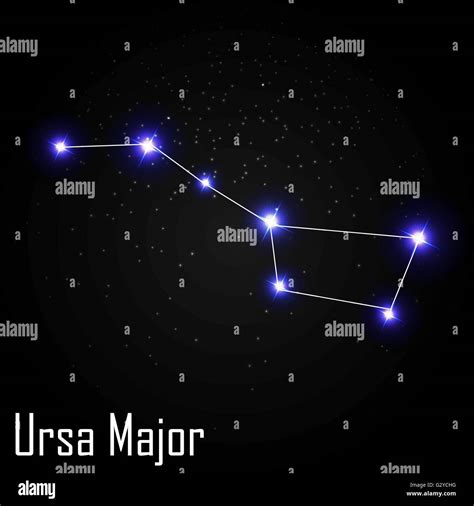 Ursa Major Constellation with Beautiful Bright Stars on the Back Stock ...