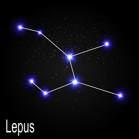 Lepus Constellation with Beautiful Bright Stars on the Background of ...