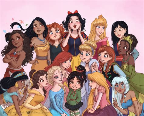 Athena av - All disney princesses from Wreck-it Ralph 2 (and Kida)